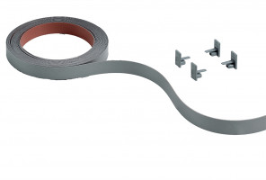 9209232 ДЕКОРАТИВНЫЙ ПРОФИЛЬ ГИБКИЙ SLIDELINE M, L2500, H16, ПОД ПРИКЛЕИВАНИЕ, ЦВЕТ СЕРЕБРИСТЫЙ