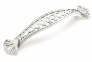 Ручка - скоба FS 144 096 серебро прованс/9003 белый матовый (ТЗ) (50 шт.)