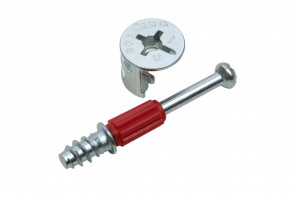 Эксцентриковая стяжка B-FIX 51 + дюбель, ST01/51/6/RdZn/01  БОЯРД