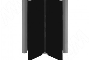 Мультиуголок для цоколя (высота 100), черный глянец   19.0330.50