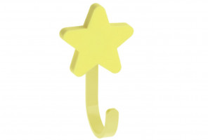 Крючок мебельный звезда, желтый WM-STAR-ZT