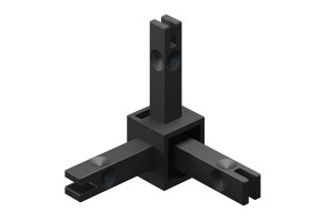 CADRO Узловое соединение 3х-стороннее 3D, черный матовый (31550)