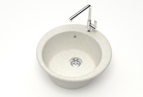 Мойка Модель 30, Круглая D475мм, Хлопок Q7  Мрамор