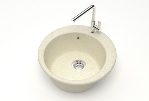 Мойка Модель 30, Круглая D475мм, Бежевый Q2  Мрамор