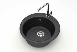 Мойка Модель 30, Круглая D475мм, Черный Q4  Мрамор