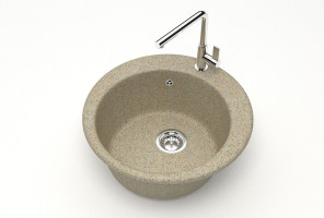 Мойка Модель 30, Круглая D475мм, Песочный Q5  Мрамор
