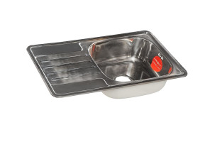 Мойка Premial PL 7642-P, (760x420х180мм, толщ.0,8мм) , Глянец