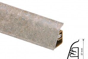 Thermoplast CEZAR BL44 - Плинтус - 221 (4,2)   Тессина кремовый 37*24*4200 (BL44-074)