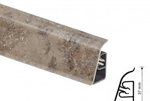 Thermoplast CEZAR BL44 - Плинтус - 133 (4,2)   Тренто бежево-серый 37*24*4200 (BL44-137)