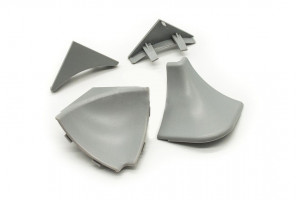 Аксессуары для вогнут. плинтуса Элит-2, Плато-2, Серый