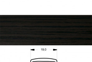 Профиль накладной С16мм L2,8м жесткий Венге