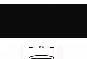 Профиль накладной С16мм L2,8м жесткий Черный