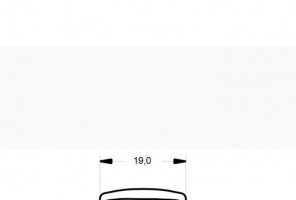 Профиль накладной С16мм L2,8м жесткий Белый