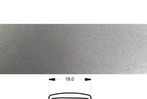 Профиль накладной С16мм L2,8м жесткий Серебро Металлик