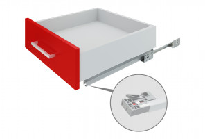Направляющие скрыт. монт. В-Slide DB7772Zn/400 частичного выдв. с доводчиком, пласт. роликами