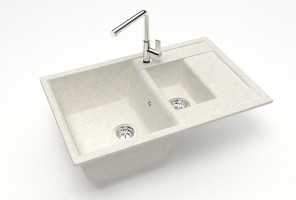 Мойка Модель 210,  755х500х218мм, Хлопок Q7  Мрамор