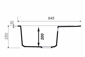 Мойка ЦЕНТРО Темно-Серая 645*505*200мм   GRANIT