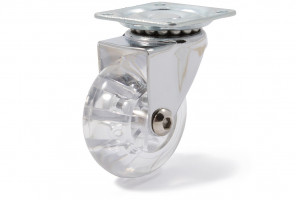 Опора колесная с фланцем, D50мм без тормоза, прозрачное   KM-B050MM-00   GTV