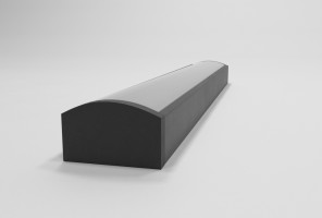 Профиль накладной под светодиодную ленту, черный, 2м