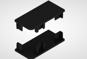 Заглушки закрытые для горизонт. профиля GOLA L черный REHAU