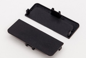 Заглушки закрытые для горизонт. профиля GOLA С черный REHAU