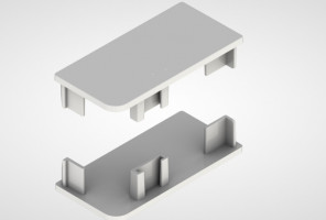 Заглушки закрытые для горизонт. профиля GOLA С белый REHAU