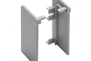 Заглушки закрытые для горизонт. профиля GOLA L серый/серый REHAU