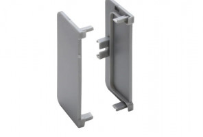 Заглушки закрытые для горизонт. профиля GOLA C серый/серый REHAU