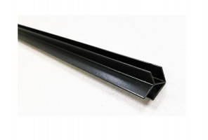 Планка угловая 6 мм, L=0,6м ЧЕРНАЯ (Для мебельного щита) Крокос