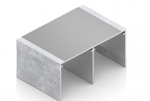 АРИСТО Направляющая двойная верхняя, 5400, жемчуг серый   AS0046