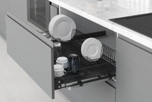 Cargo 900мм Посудосушитель Starax (860-880х520х185) антрацит   S-2034-A