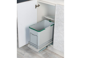 Контейнер выдвижной для мусора Starax Large Busket, шир. 400 (260*440*400)  Серый    S-2571-G