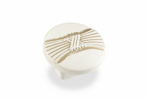 Ручка - грибок FB 028000 Золото прованс/1013 жемчужно-белый матовый (ТЗ)