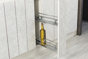 Cargo mini 150 мм Starax 2-х.ярусная,  (106*475*495) антрацит, правая S-2421-А