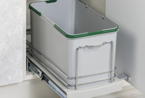 Контейнер выдвижной для мусора Starax Large Busket, шир.400 (260х440х300)   Серый    S-2573-G