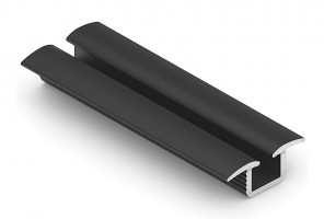 АРИСТО Направляющая одинарная нижняя врезная, 5400, черный  AS0690