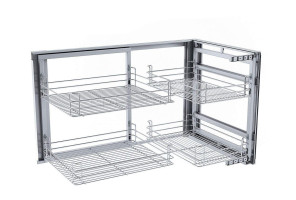 Волшебный угол 860х498х530 ПРАВЫЙ хром LS2/900/R-N