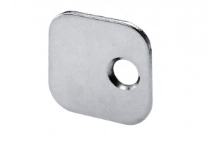 9090869 ОТВЕТНАЯ ПЛАНКА МЕХАНИЗМА PUSH TO OPEN, ПОД ПРИКЛЕИВАНИЕ, СТАЛЬ, НИКЕЛИРОВАННАЯ