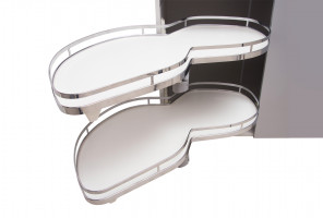 Волшебный угол LOTUS с доводчиком KRM10/900-1000/R правый  ХРОМ БОЯРД