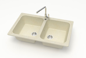 Мойка Модель 20,  780х500х195мм, Бежевый Q2 Мрамор