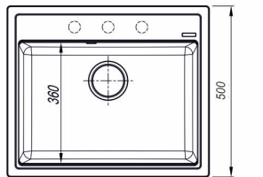Мойка Кватро-570 Песок   570*500*200мм   GRANIT