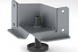 Опора Mesan УГЛОВАЯ регулир. металл-2мм, цинк (нагрузка 400 кг.) 104-39-03