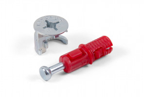 Эксцентриковая стяжка B-FIX 54 + дюбель быстрого монтажа, ST01/54/6/RdZn/01  БОЯРД