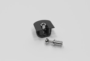 Эксцентрик усиленный пластиковый 16мм + дюбель Черный