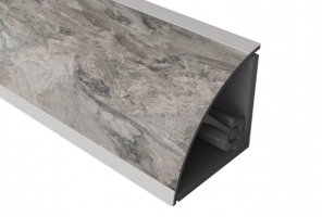 EGGER Плинтус F093 ST15 Мрамор Чиполлино серый 4100х25х25