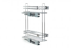 Cargo mini 200мм AURA KR36/1/3/200/L с доводчиком, ЛЕВАЯ, ХРОМ  БОЯРД