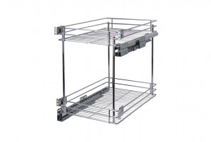 Cargo mini 400мм VEGA KR39/1/3/400 с доводчиком, боковое крепление ХРОМ БОЯРД