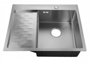 Мойка Premial PR 6350 Eyrie, левая (630*500*220мм, толщ. 3мм), Сталь шлифованная