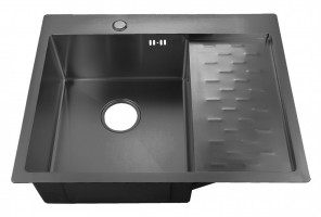 Мойка Premial PR 6350 Eyrie, правая (630*500*220мм, толщ. 3мм), Графит