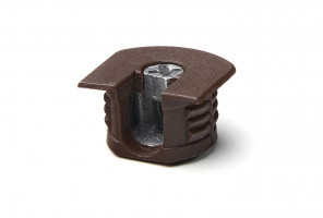Эксцентриковая стяжка усиленная в пластике, цвет коричневый
